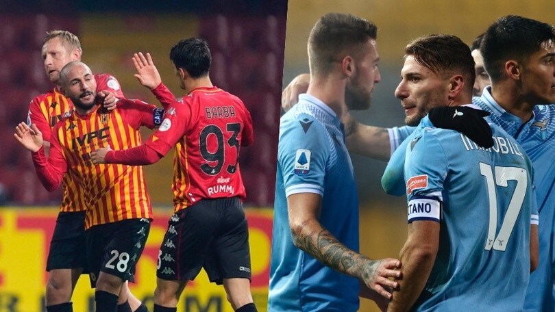 Benevento-Lazio, è 1-1: Immobile gran gol, Schiattarella gli risponde