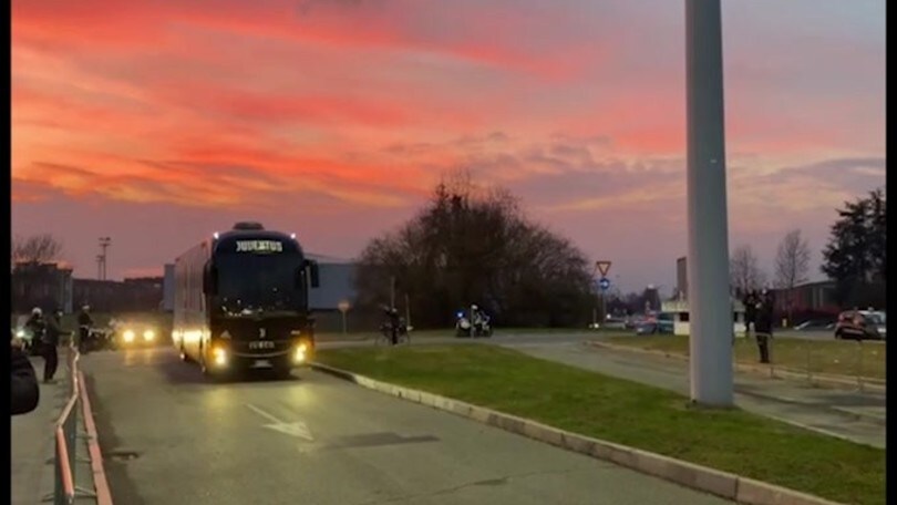 Juve-Atalanta, l’arrivo del pullman bianconero
