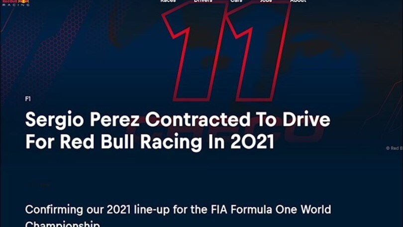 F1, ufficiale: Sergio Perez con la Red Bull nel 2021