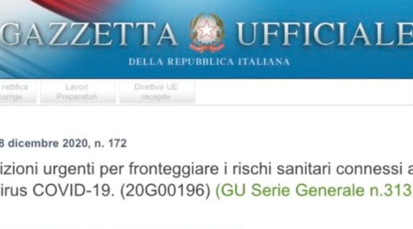 Decreto Natale, che errore sulla Gazzetta Ufficiale: il web si scatena