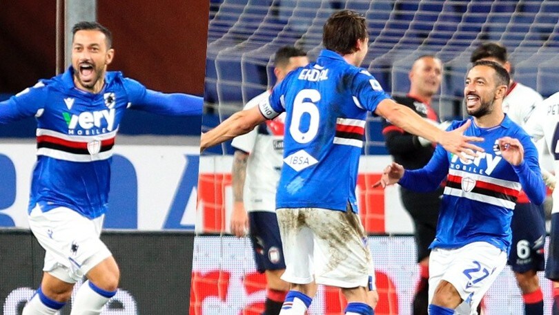 Super Quagliarella: entra e segna, Sampdoria trascinata