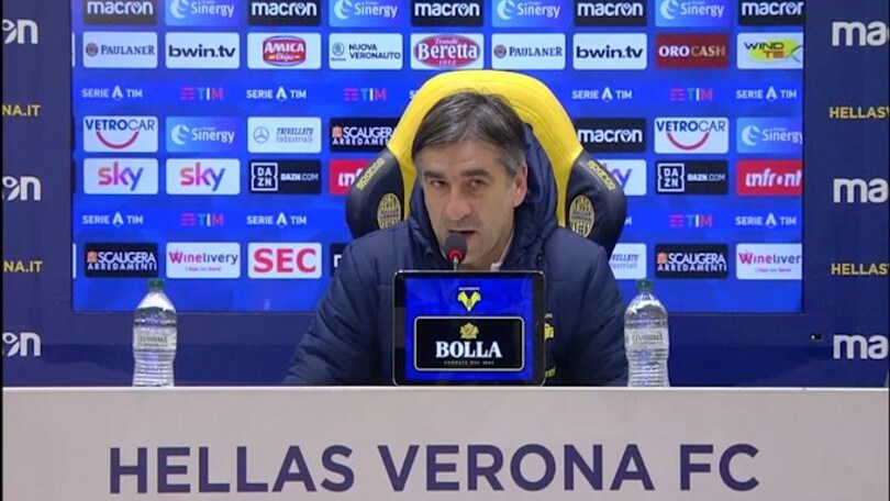 Juric: "Voglio che il Verona non retroceda"