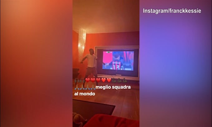 Kessie esulta davanti alla tv: "Siiii"