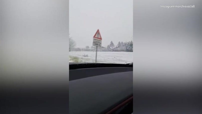 Marchisio riprende il paesaggio innevato
