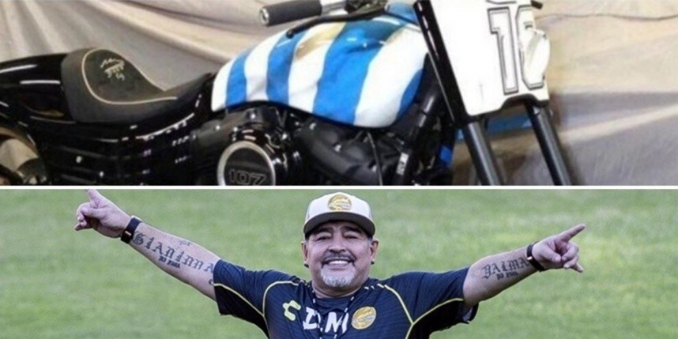 Maradona, una Harley-Davidson custom nel suo patrimonio