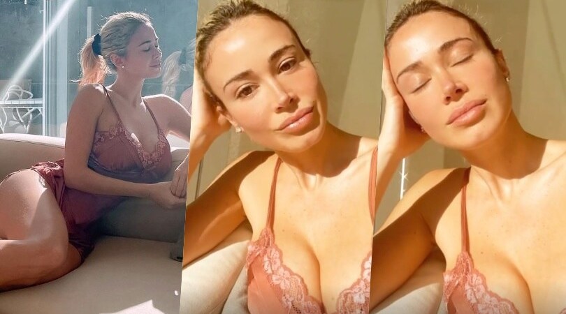 Diletta Leotta, relax al mattino in négligé