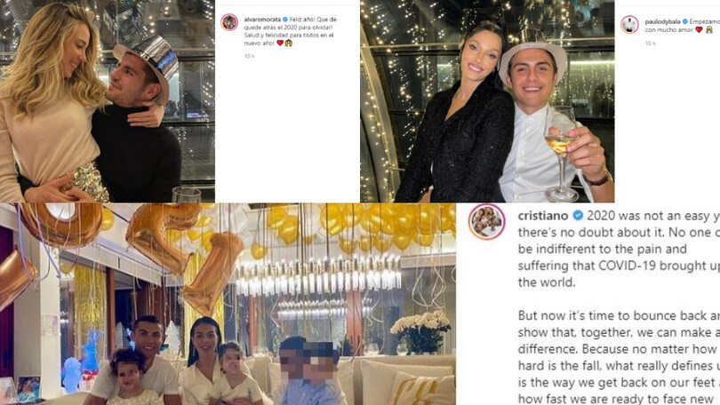 Juve, da Ronaldo a Dybala il Capodanno è in famiglia