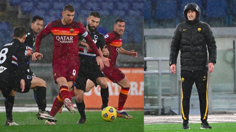 Dzeko, gol decisivo contro la Sampdoria: la Roma vince 1-0