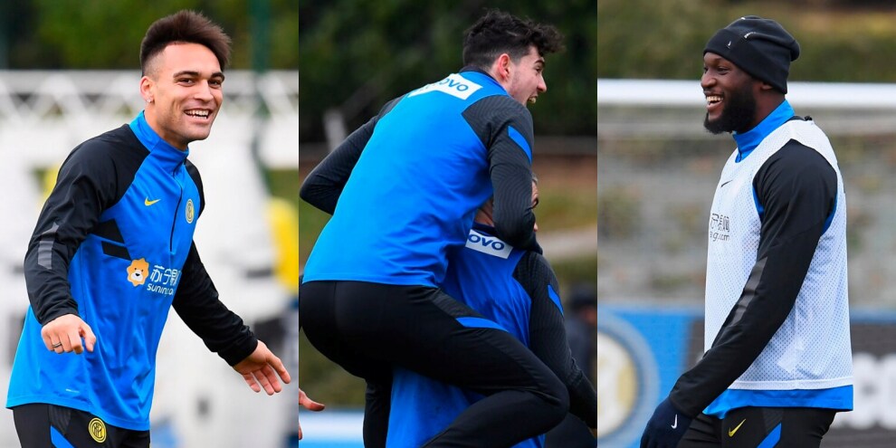 Inter, la Juve non fa paura: sorrisi e risate in allenamento