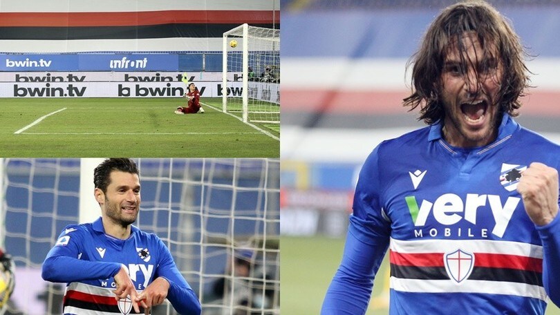 Il cucchiaio di Candreva e Torregrossa all'esordio: rimonta Samp con l'Udinese