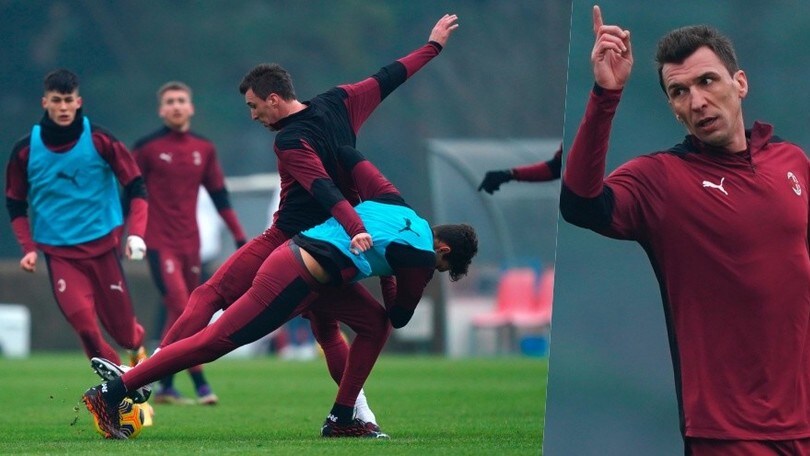 Milan, Mandzukic in pieno stile Juve: che grinta in allenamento!