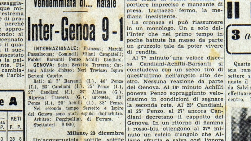 La “vendemmiata di Natale” dei neroazzurri