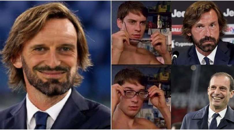 Juve-Roma, Pirlo diventa Allegri per i social