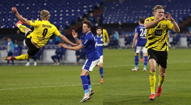 Haaland come Ronaldo, che gol in rovesciata!