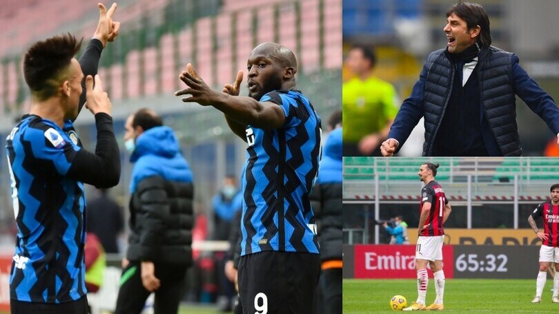 Milan-Inter, Conte show: tris nel derby con Lautaro e Lukaku