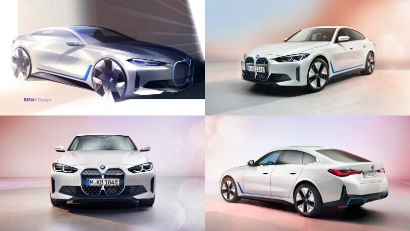 BMW i4, prime immagini della nuova berlina coupé elettrica
