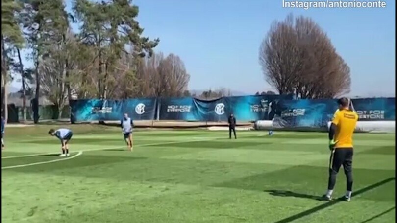 Inter, l'allenamento pubblicato sui social da Conte