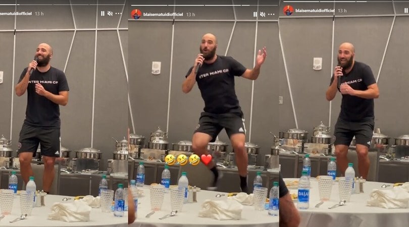 Higuain si da al canto e Matuidi filma tutto