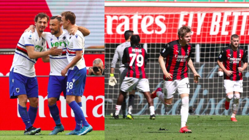 Magia di Quagliarella, pari di Hauge: Milan-Samp finisce 1-1