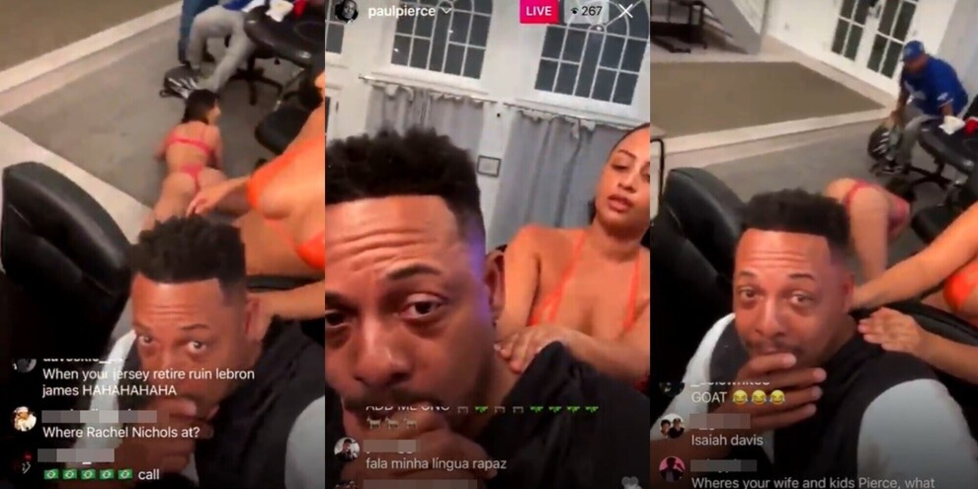 Pierce, il video shock: ubriaco e circondato da spogliarelliste