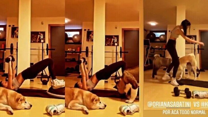 Lady Dybala si allena ma i cani non la prendono bene