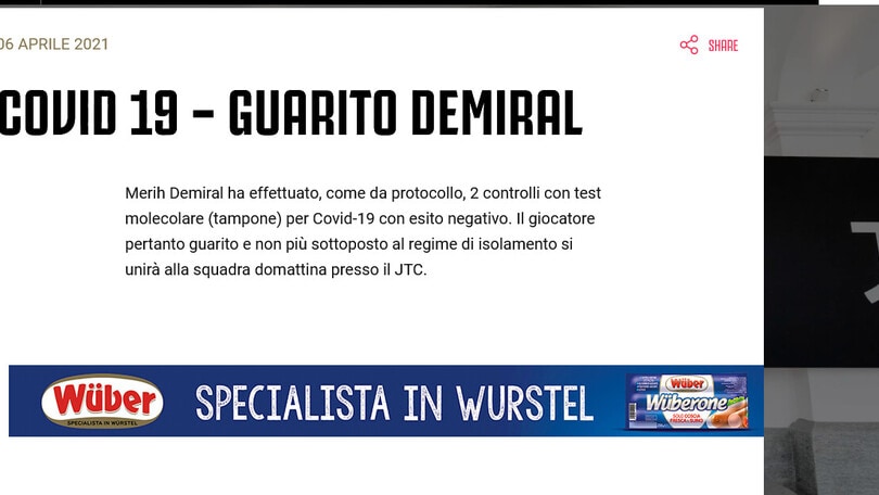 Juve, Demiral torna negativo dopo il tampone