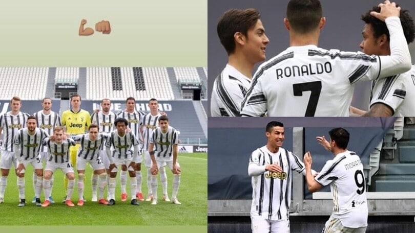 Ronaldo guida la Juve in campo e sui social: "Avanti così"
