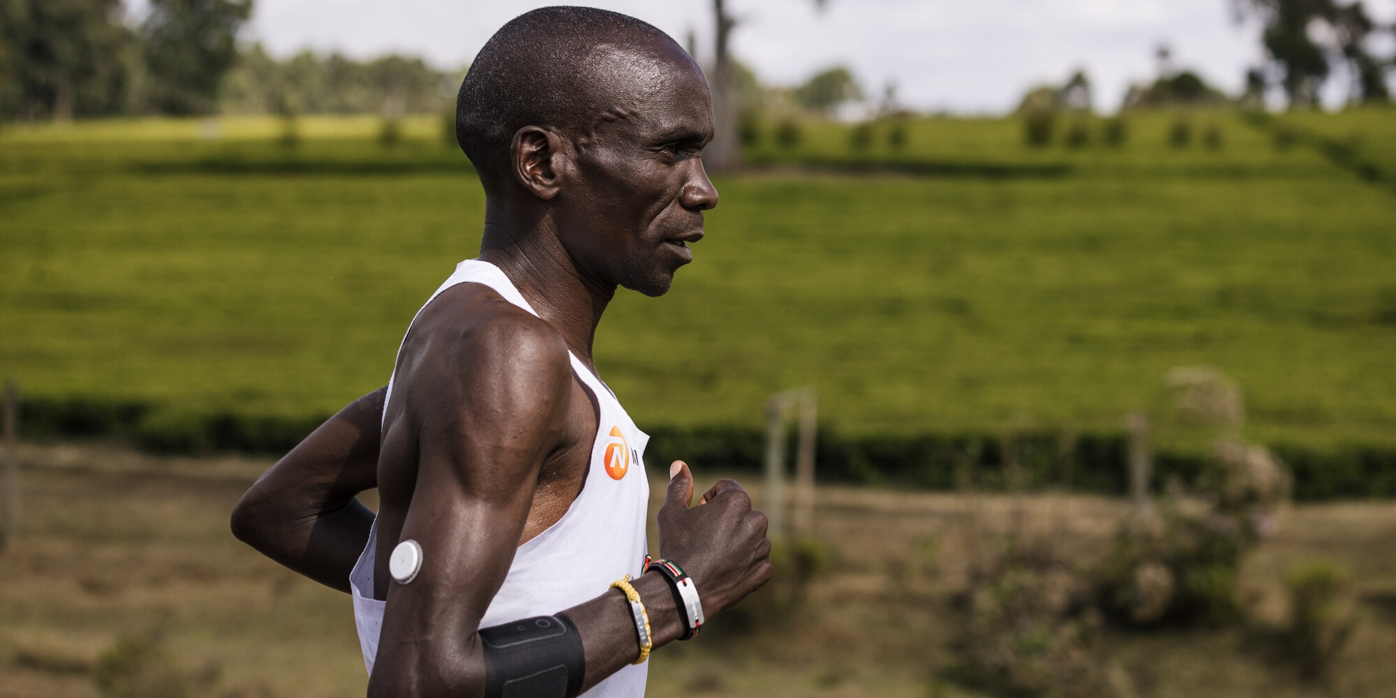 Cosa sarà quel cerotto sul braccio di Eliud Kipchoge?