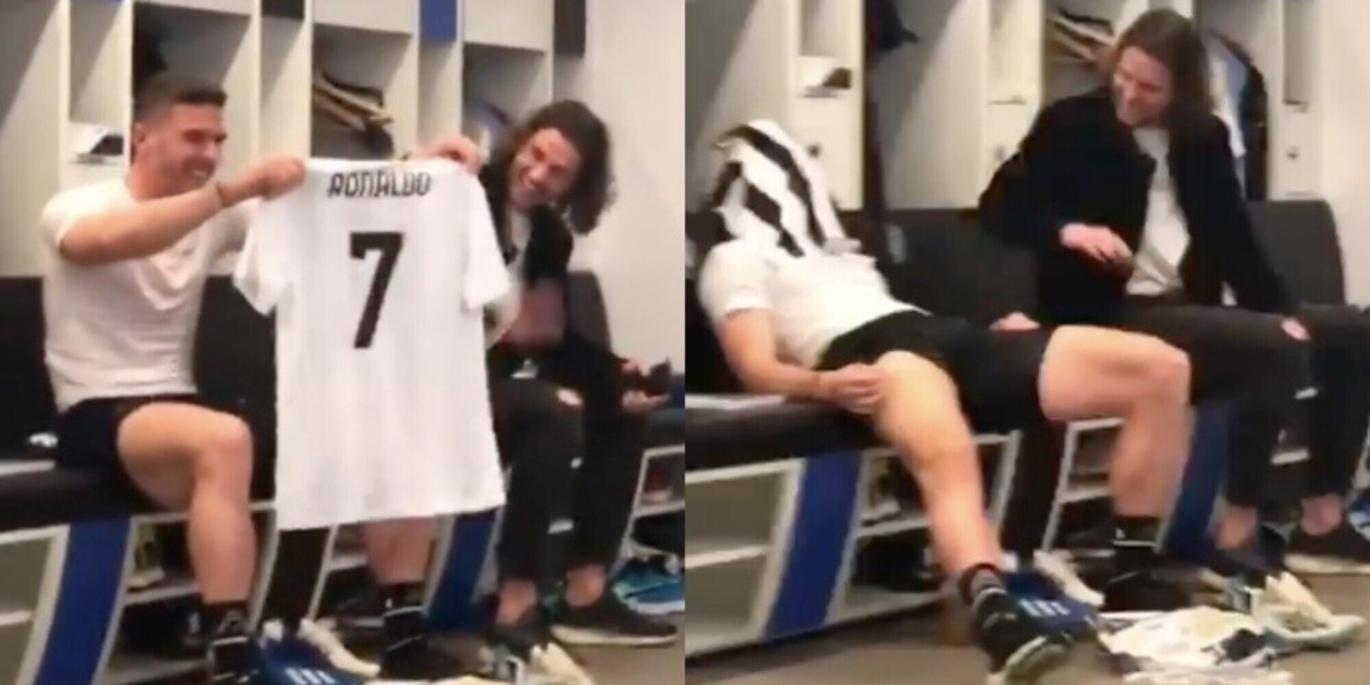 Gosens, i compagni gli regalano la maglia di Ronaldo: video virale