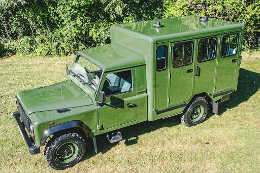 Land Rover Defender 130 Gun Bus per i funerali del Principe Filippo
