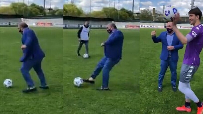 Che tecnica, Rocco Commisso! Sfida con le stelle della Fiorentina