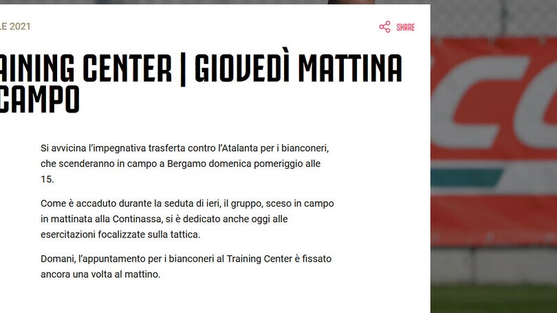 Juventus, seduta tattica per la squadra in vista dell'Atalanta