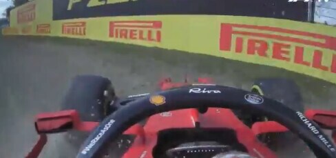 GP Emilia Romagna FP2: Leclerc contro il muro alla Rivazza FOTOSEQUENZA