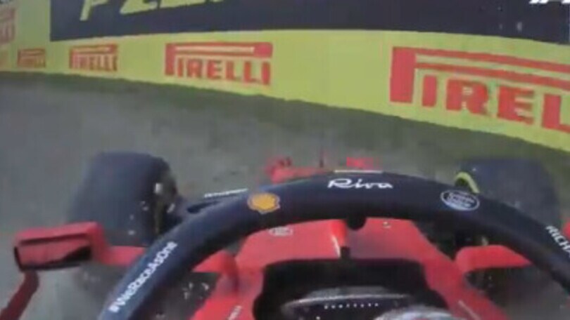 GP Emilia Romagna FP2: Leclerc contro il muro alla Rivazza FOTOSEQUENZA