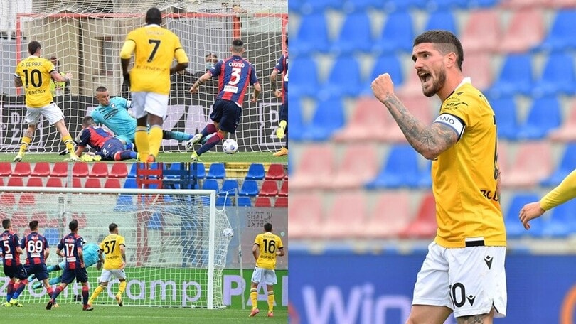 De Paul, doppia perla: l'Udinese vince a Crotone 2-1