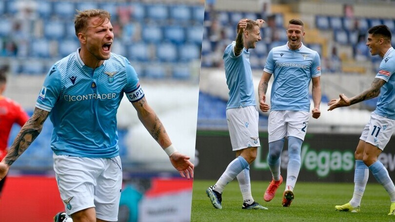 La Lazio va con Immobile-Correa: Benevento battuto 5-3