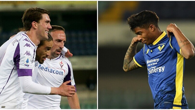 Verona, altro ko: colpo Fiorentina con Vlahovic e Caceres
