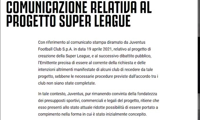 Superlega, la Juve: "Ridotte possibilità di essere portata a compimento"