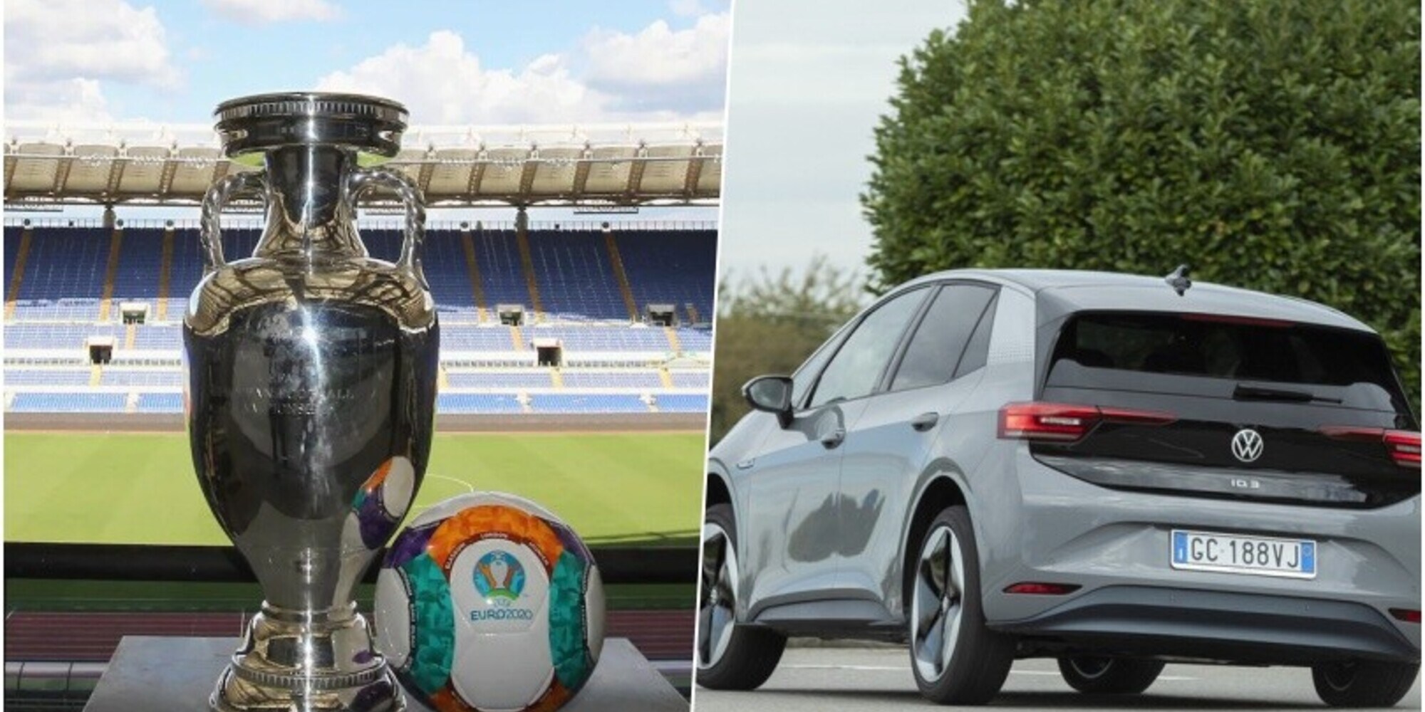 Trophy Tour EURO 2020, la coppa viaggerà su una Volkswagen ID.3