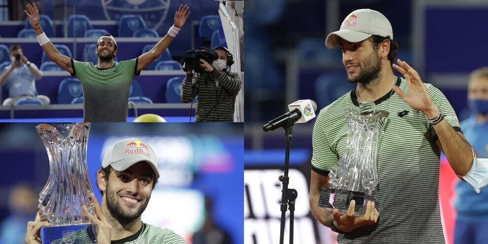 Berrettini trionfa a Belgrado: che show alla premiazione