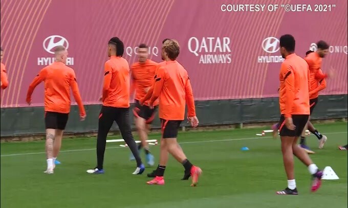 Roma, allenamento con vista Manchester United