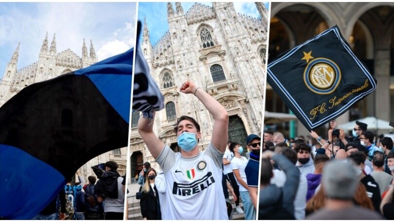 Festa Inter: in migliaia in Piazza Duomo per lo scudetto