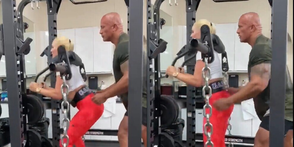 Lindsey Vonn e il suo personal trainer..."The Rock"