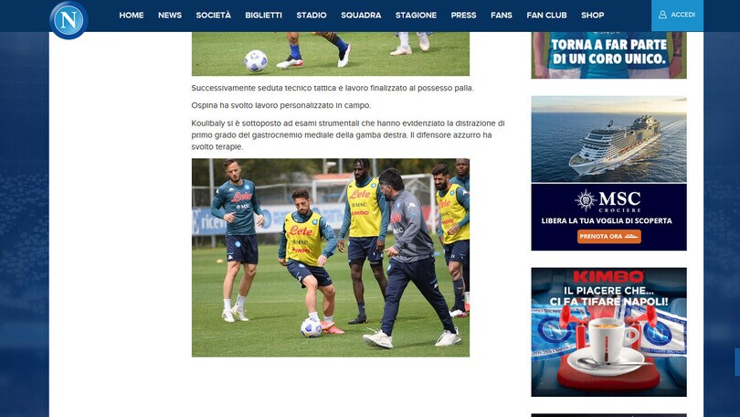 Napoli, Koulibaly out con Spezia e Udinese