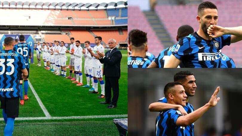 La Sampdoria fa passare l'Inter: cinquina di Conte a Ranieri