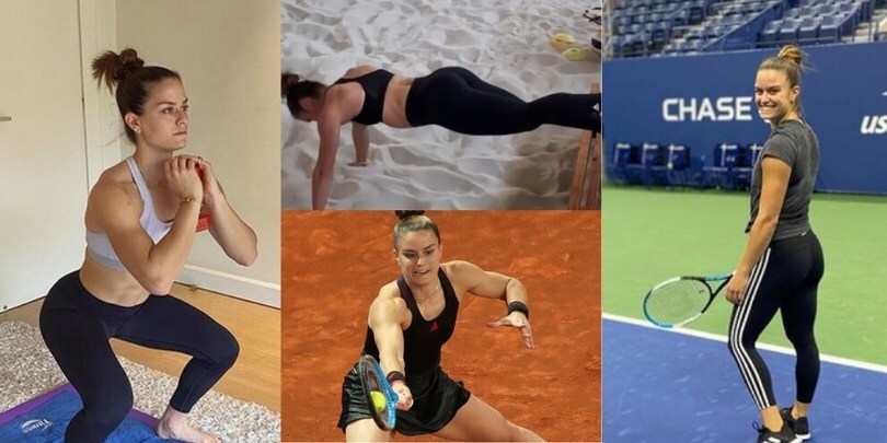 Maria Sakkari scalda gli Internazionali d'Italia 2021