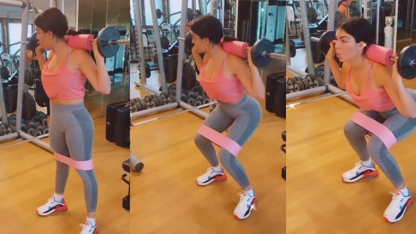 Georgina, allenamento ad alta intensità con squat e bilanciere