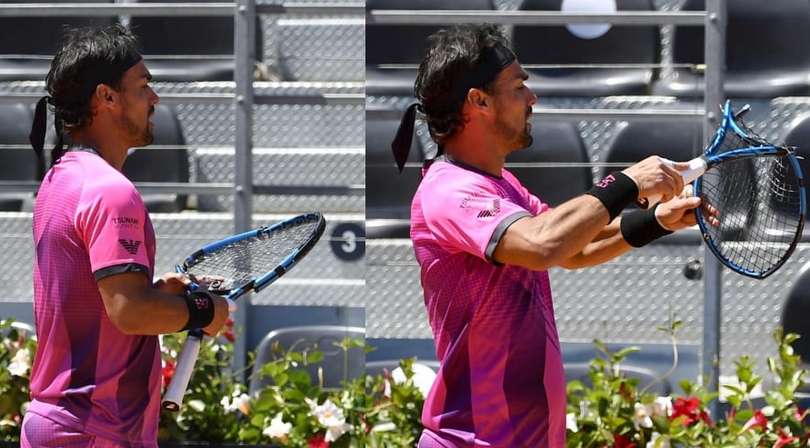 Internazionali d'Italia, Fognini ko: spezza e lancia la racchetta