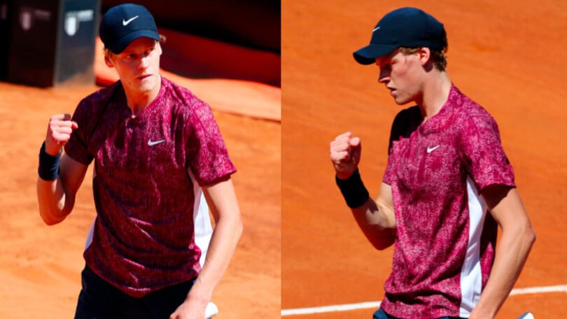 Internazionali, Sinner esulta dopo la vittoria all'esordio