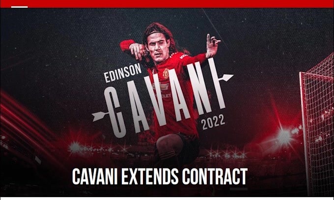 Manchester United, ufficiale il rinnovo di Cavani